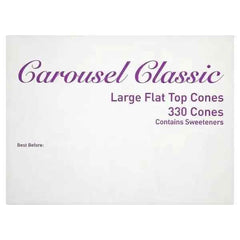 Carousel Classic Large Flat Top Cones 330 Cones - Honesty Sales
