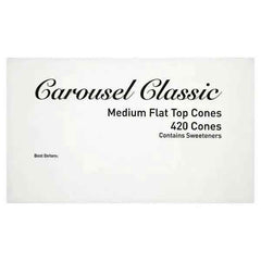Carousel Classic Medium Flat Top Cones 420 Cones - Honesty Sales