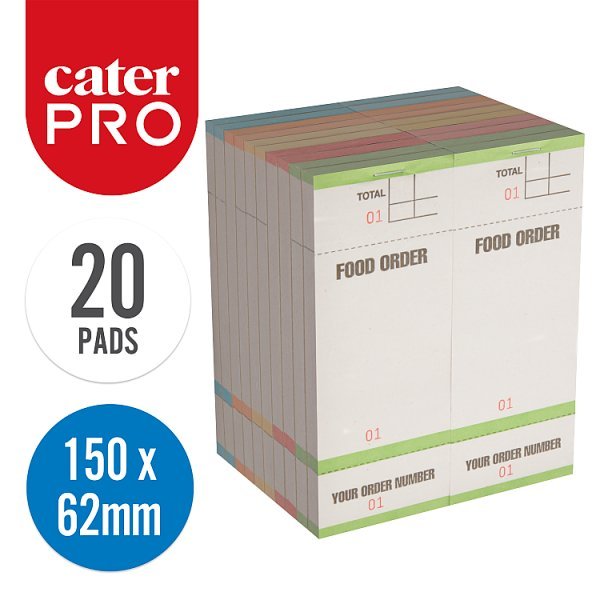CaterPro 20 Paper Bar Order Pads 150 x 62mm (1 x 20s) - Honesty Sales