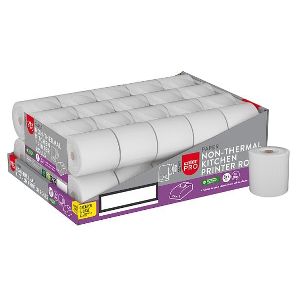 CaterPro 8 Paper Non - Thermal Kitchen Printer Rolls - Honesty Sales