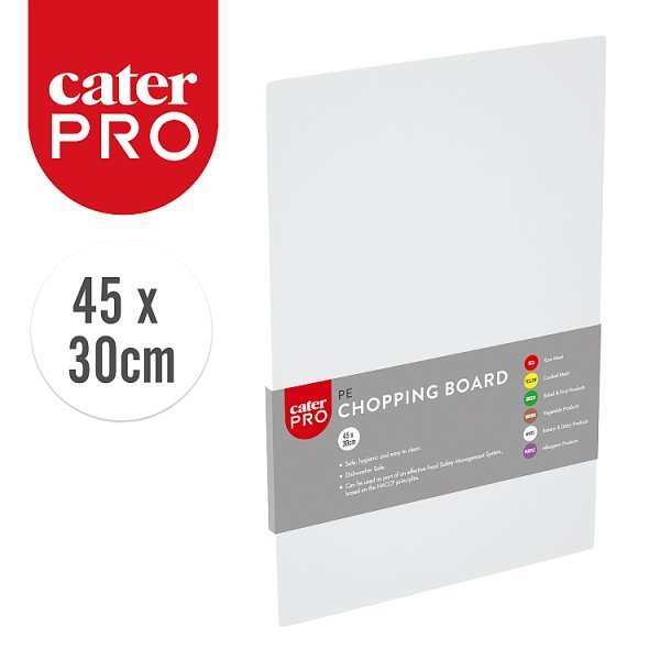 CaterPro PE Chopping Board 45 x 30cm (10 x Sgl) - Honesty Sales