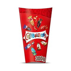 Celebrations Milk Chocolate Selection Box of Mini Chocolate & Biscuit Bars 300g (Case of 9) - Honesty Sales
