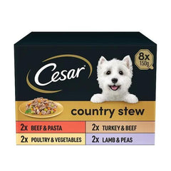 Cesar Country Stew Adult Wet Dog Food Trays Special Selection 8 x 150g (Case of 3) - Honesty Sales