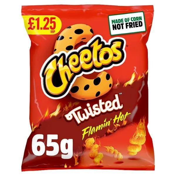 Cheetos Twisted Flamin' Hot Snacks Crisps £1.25 RRP PMP 65g (Case of 15) - Honesty Sales