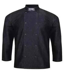 Chef Jacket Long Sleeve Denim Grey and Black - Honesty Sales