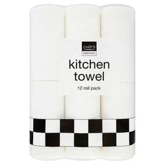 Chef's Essentials Kitchen Towel 12 Roll (Case of 3) - Honesty Sales