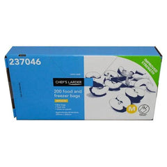 Chef's Larder 200 Food and Freezer Bags Medium - Honesty Sales