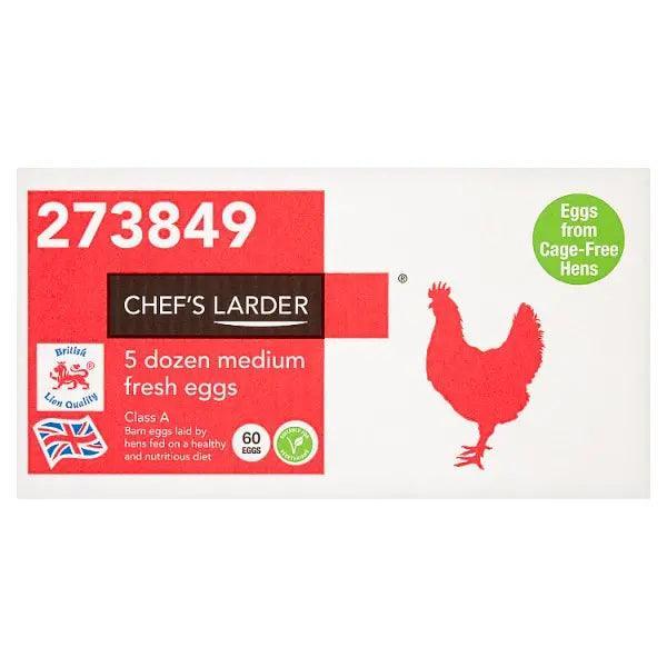 Chef's Larder 5 Dozen Medium Fresh Eggs - Honesty Sales