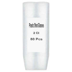Chef's Larder 80 Clear Plastic Shot Glasses 2cl - Honesty Sales