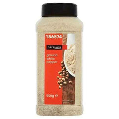 Chef's Larder Ground White Pepper 550g - Honesty Sales