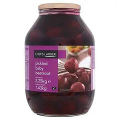 Chef's Larder Pickled Baby Beetroot 2.25kg (Drained Weight 1.43kg) - Honesty Sales