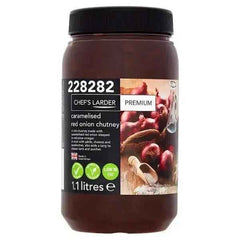 Chef's Larder Premium Caramelised Red Onion Chutney 1.1 Litres - Honesty Sales