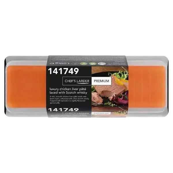 Chef's Larder Premium Luxury Chicken Liver Pâté Laced with Scotch Whisky 1.05kg - Honesty Sales