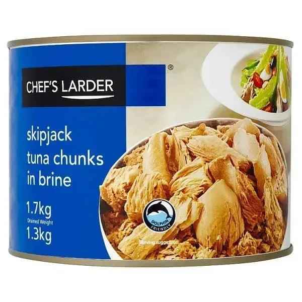 Chef's Larder Skipjack Tuna Chunks in Brine 1.7kg (Drained Weight 1.3kg) - Honesty Sales