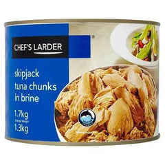 Chef's Larder Skipjack Tuna Chunks in Brine 1.7kg (Drained Weight 1.3kg) - Honesty Sales
