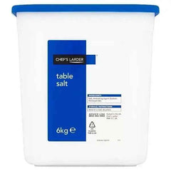 Chef's Larder Table Salt 6kg Ingredients Salt - Honesty Sales