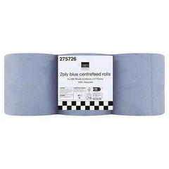 Chefs Essentials 2Ply Blue Centrefeed 6 Pack Rolls - Honesty Sales