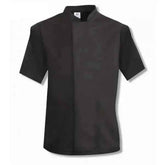 Chefs Jacket Short Sleeve Black, White - Honesty Sales