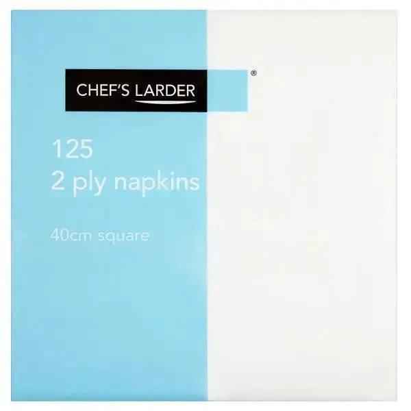 Chefs Larder 125 2 Ply Napkins 40cm Square - Honesty Sales
