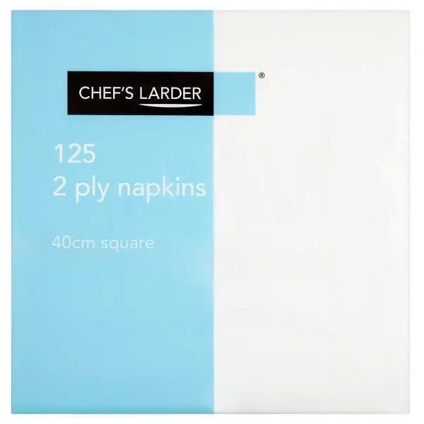 Chefs Larder 125 2 Ply Napkins 40cm Square - Sets of 125 - Honesty Sales
