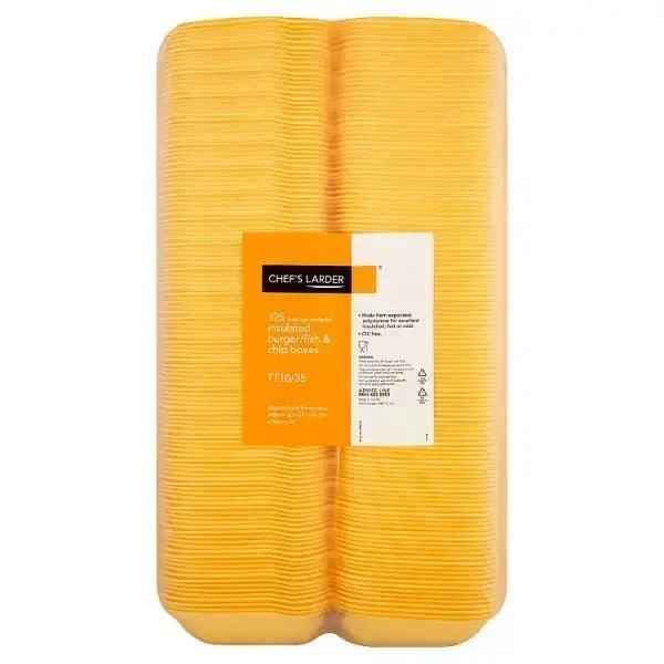 Chefs Larder 125 Insulated Burger-Fish and Chip Boxes TT10-35 - Honesty Sales