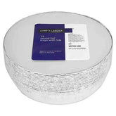 Chefs Larder 15 Round Foil Trays with Lids 227mm - Honesty Sales