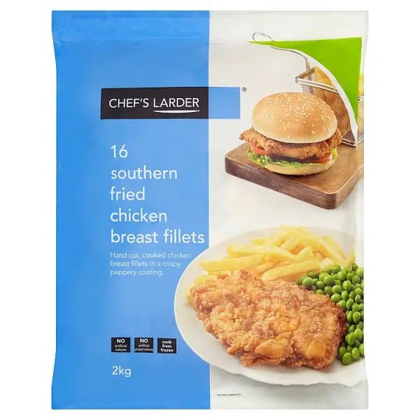 Chef's Larder 16 Southern Fried Chicken Breast Fillets 2kg - Honesty Sales