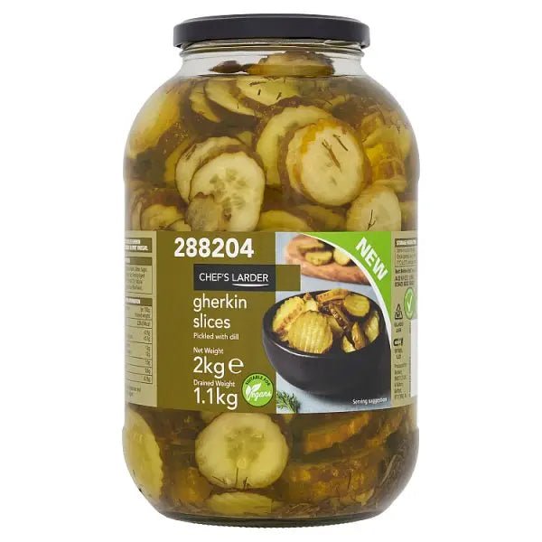 Chef's Larder Gherkin Slices 2kg - Honesty Sales