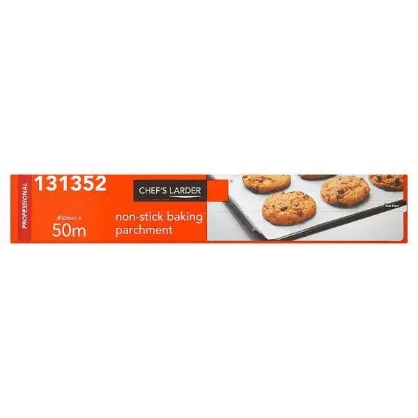 Chefs Larder Professional Non-Stick Baking Parchment 450mm x 50m - Honesty Sales