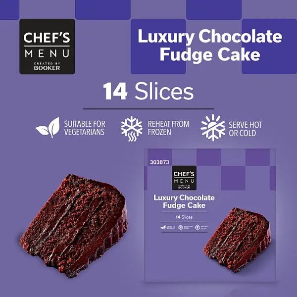 Chef's Menu Luxury Chocolate Fudge Cake 14 Slices - Honesty Sales