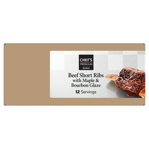 Chef's Premium Beef Short Ribs with Maple & Bourbon Glaze 12 x 425g (5.1kg) (1 x 5.1kg) - Honesty Sales
