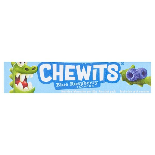 Chewits Blue Raspberry Flavour 30g (40 x 30g) - Honesty Sales