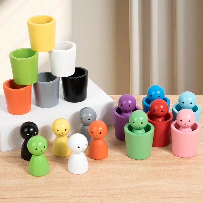 Children's Montessori Color Villain Classification Cup Jenga Educational Toys - Honesty Sales