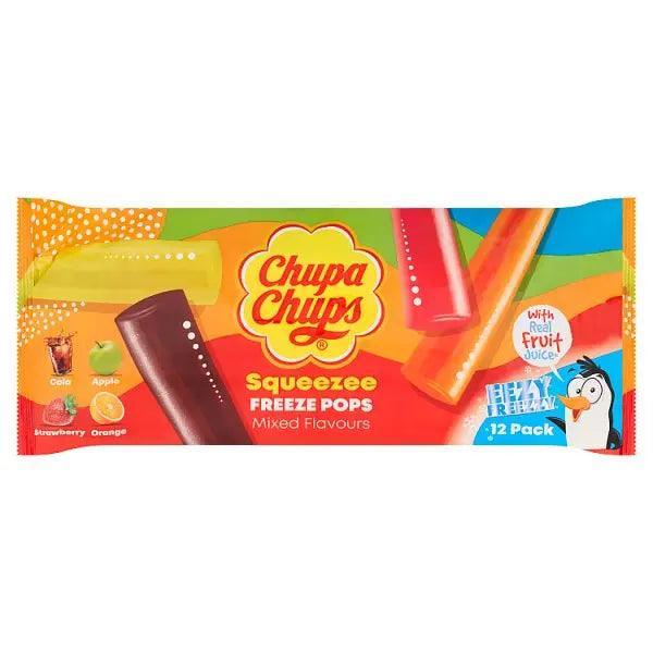 Chupa Chups Squeezee Freeze Pops Mixed Flavours 12 x 45ml (Case of 15) - Honesty Sales