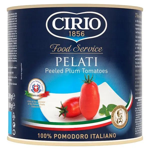 Cirio Food Service Pelati Peeled Plum Tomatoes 2500g - Honesty Sales