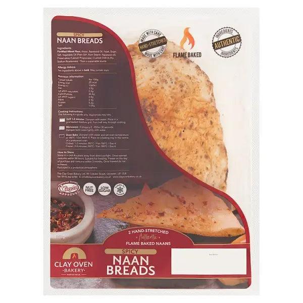 Clay Oven Bakery Spicy Naan Breads 360g - Honesty Sales