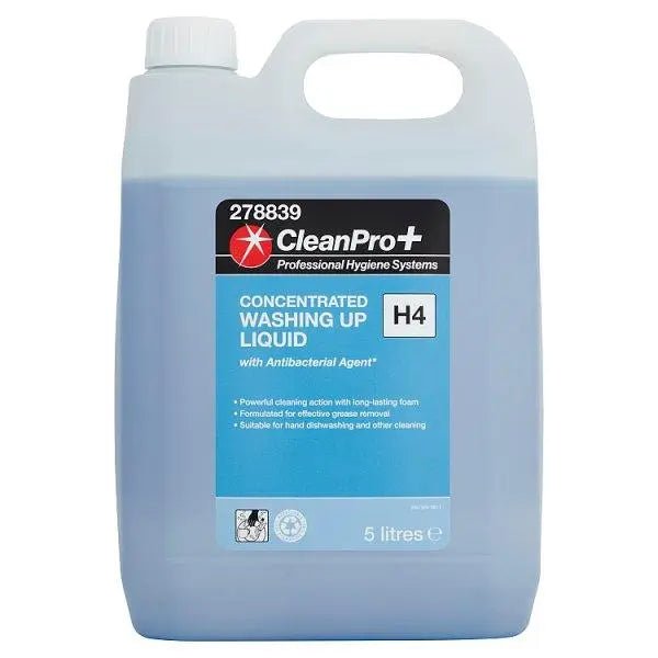 CleanPro+ Concentrated Washing Up Liquid H4 5 Litres - Honesty Sales