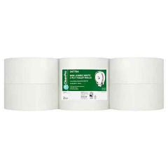 CleanPro Mini Jumbo White 2 Ply 6 Toilet Rolls - Honesty Sales