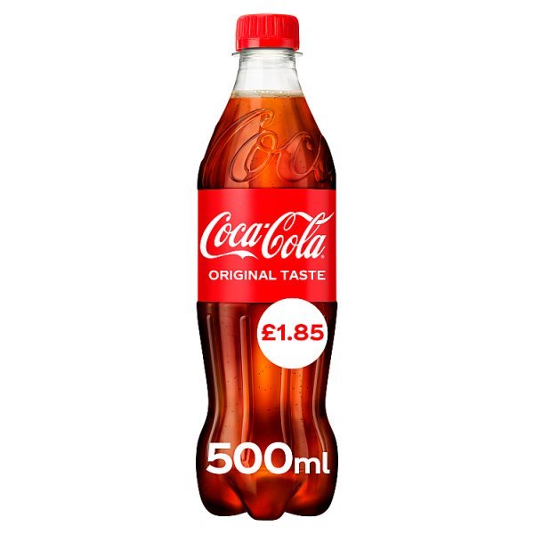 Coca-Cola Original Taste PM £1.85 500ml Bottle (24 x 500ml) - Honesty Sales