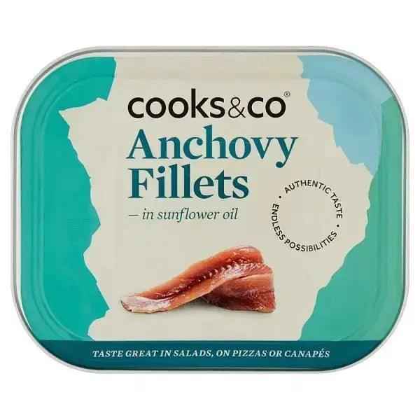 Cooks & Co Anchovy Fillets in Sunflower Oil - Honesty Sales