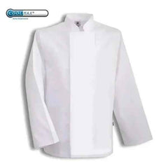 Coolmax Chefs Jacket Long Sleeve Black - White - Honesty Sales