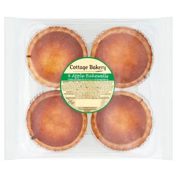 Cottage Bakery 4 Apple Bakewells 175g (Case of 6) - Honesty Sales