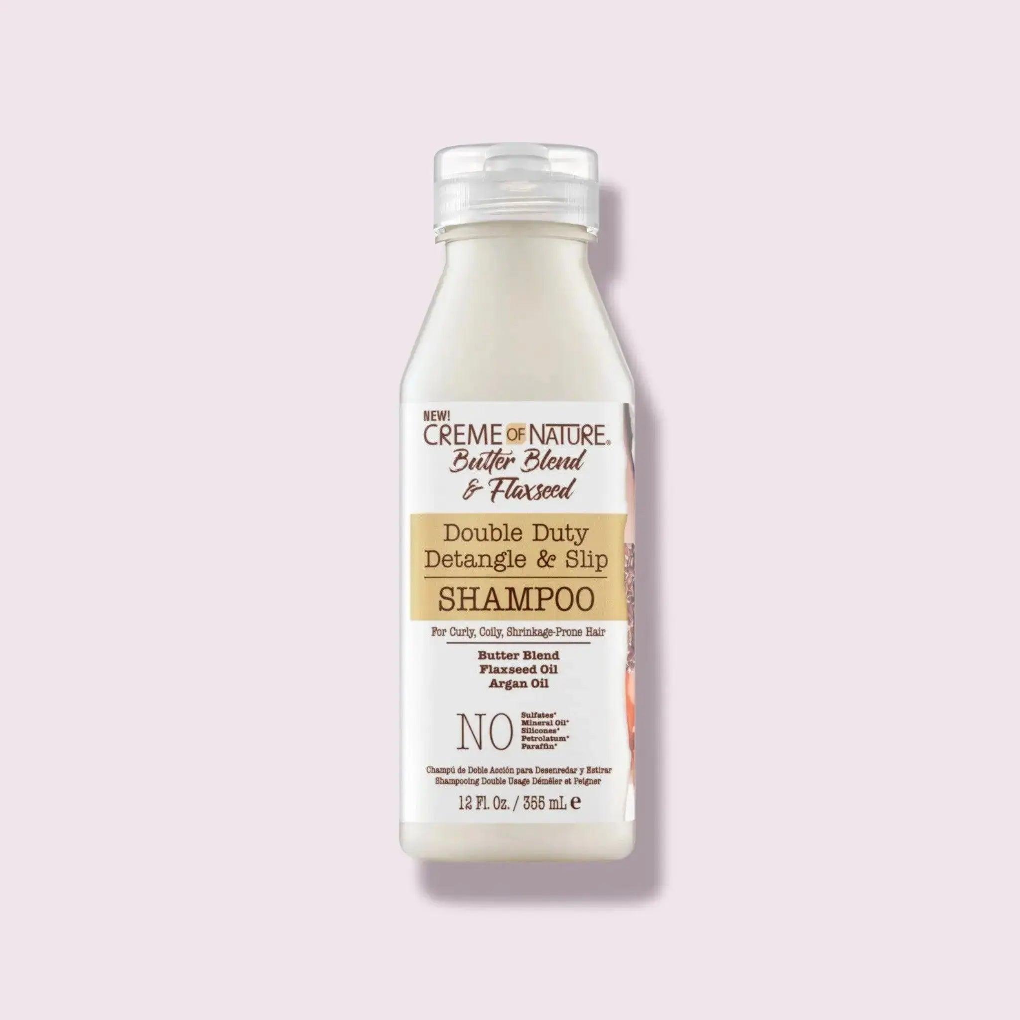 Creme of Nature Butter Blend & Flaxseed Double Duty Shampoo 12oz - Honesty Sales