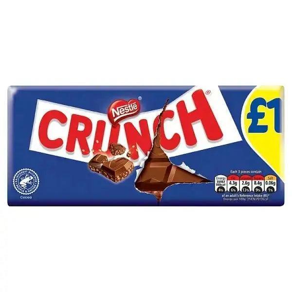 Crunch Milk Chocolate Sharing Bar 100g PMP (Case of 16) - Honesty Sales