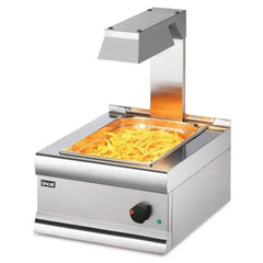 CS4/G - Lincat Silverlink 600 Electric Counter-top Chip Scuttle with Overhead Gantry-W450mm-1.0kW - Honesty Sales
