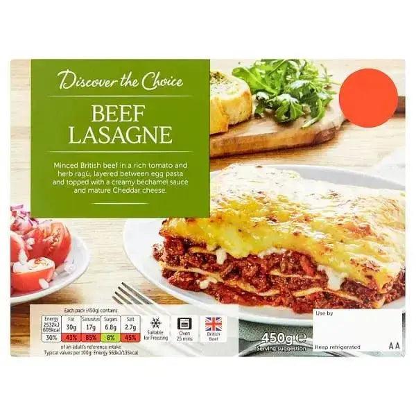 Discover the Choice Beef Lasagne 450g - Honesty Sales