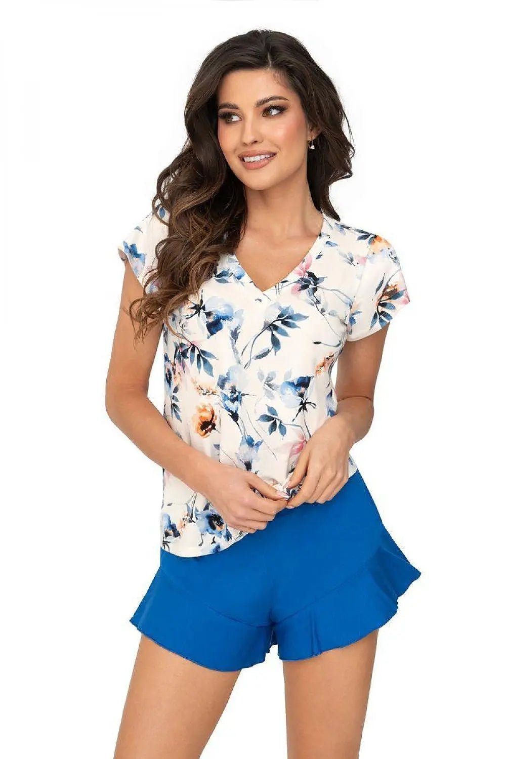Donna blue pant and sleeves shirt pajamas - Honesty Sales
