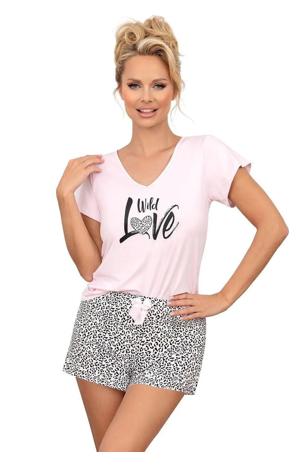 Donna short-sleeved shirt and pant womens pajamas - Honesty Sales