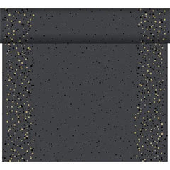 Duni Golden Stardust Black Dunicel Tete a Tete 0.4x24m - Honesty Sales