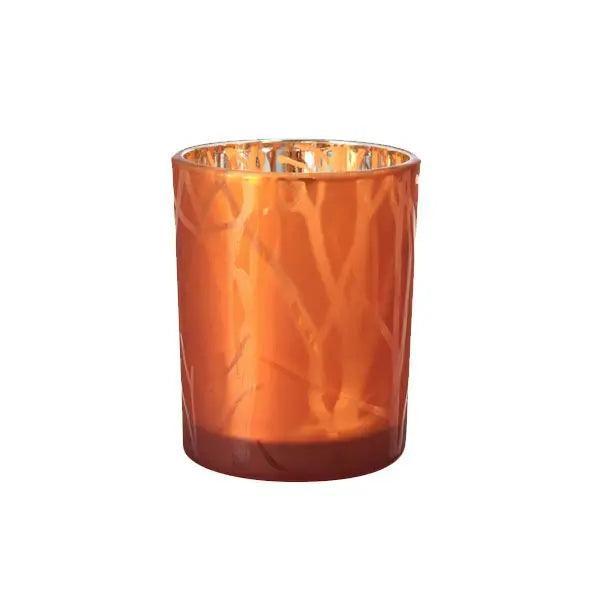 Duni Shimmer Rust Candleholder Glass 100 x 80mm - Honesty Sales